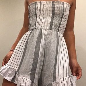 Seek the Label LF striped strapless romper